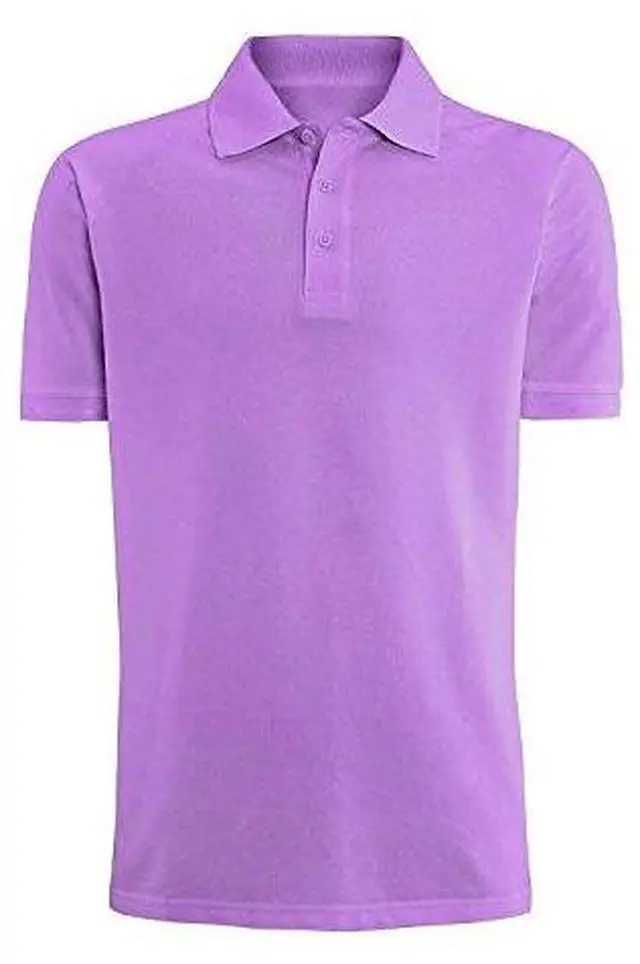 Alt view image 3 of 4 - Alta Fashion Designer Mens Classic Fit Polo Short Sleeve Shirt, Purple, S