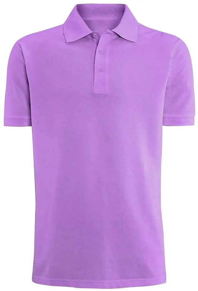 Alt view image 2 of 4 - Alta Fashion Designer Mens Classic Fit Polo Short Sleeve Shirt, Purple, S