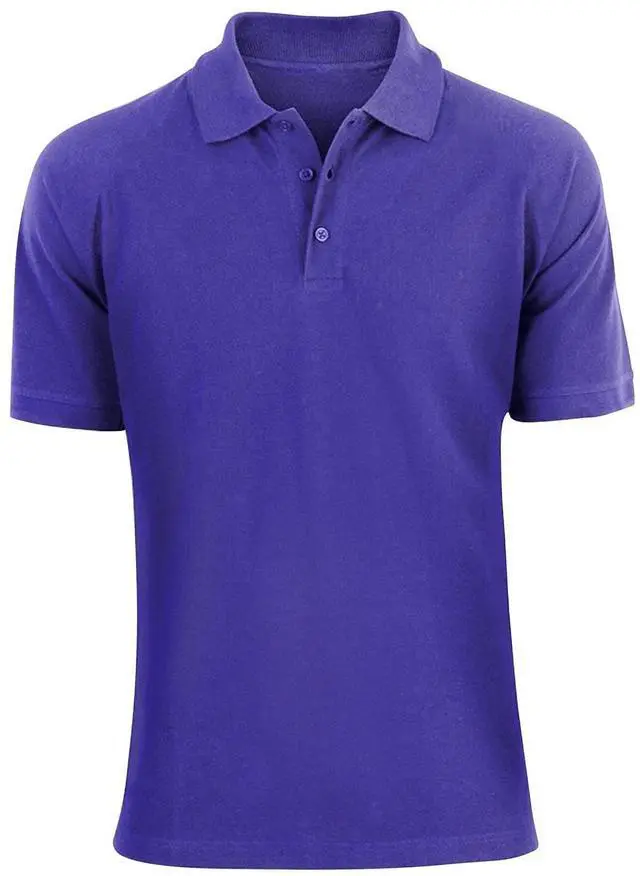 Alt view image 2 of 4 - Alta Fashion Designer Mens Classic Fit Polo Short Sleeve Shirt, Royal Blue, M