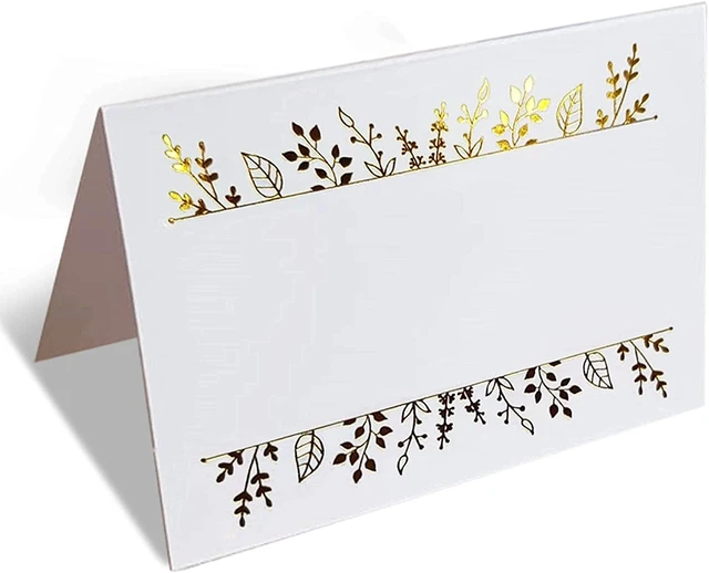 Alt view image 6 of 6 - 100 Table Place Setting Name Tent Cards for Wedding, Banquets, Events 2.5"x3.75"