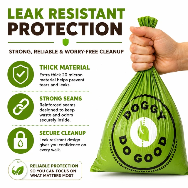 Alt view image 3 of 7 - Altatac Dog Poop Bags 60 Count Compostable Leak Proof Unscented Rolls for Pet Waste Cleanup, Eco-Friendly, Single Pack