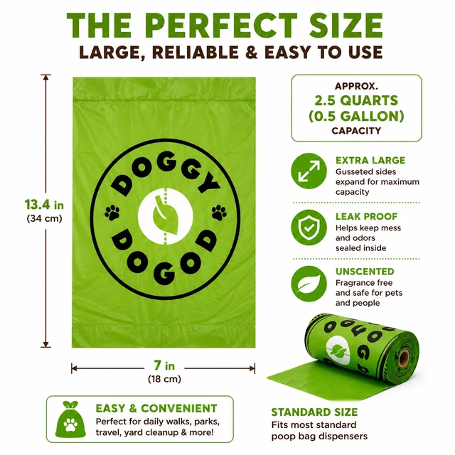 Alt view image 5 of 7 - Altatac Dog Poop Bags 60 Count Compostable Leak Proof Unscented Rolls for Pet Waste Cleanup, Eco-Friendly, Single Pack