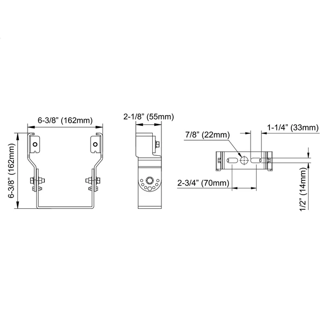 Alt view image 5 of 6 - Adjustable Trunnion Heavy Duty Aluminum Bronze Mount Bracket for LED Flood Light