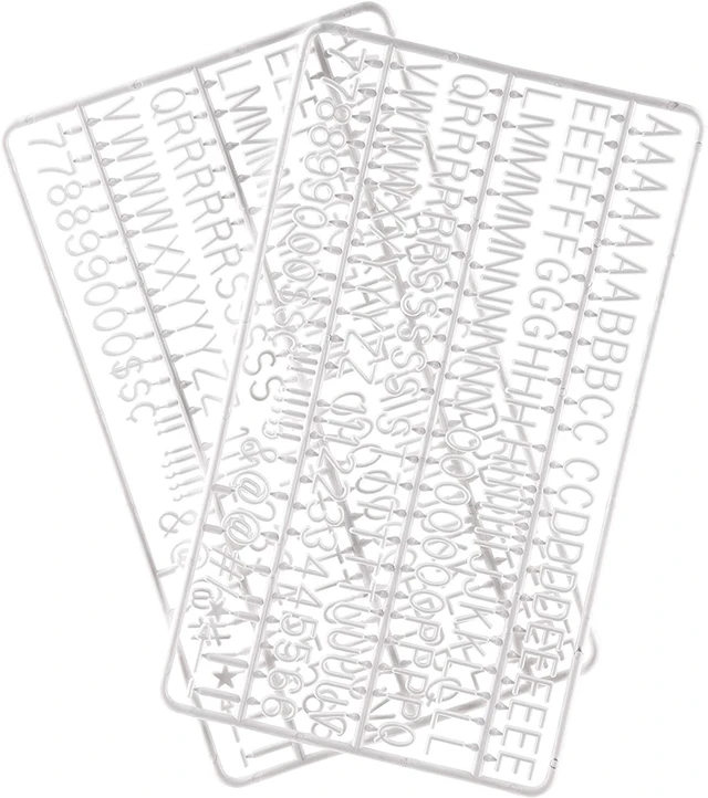 Main image of White Plastic Set of Letters Numbers and Symbols for Board, 3.75" Height