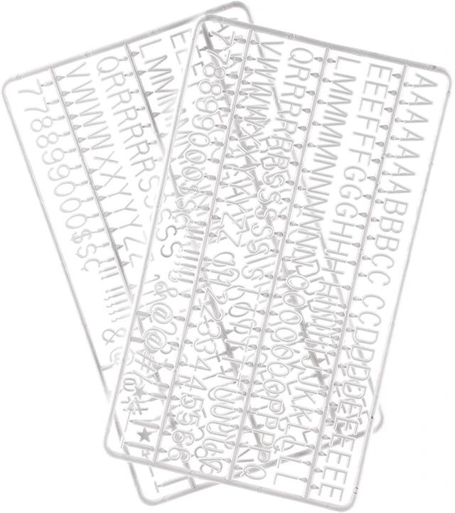Alt view image 6 of 6 - White Plastic Set of Letters Numbers and Symbols for Board, 3.75" Height