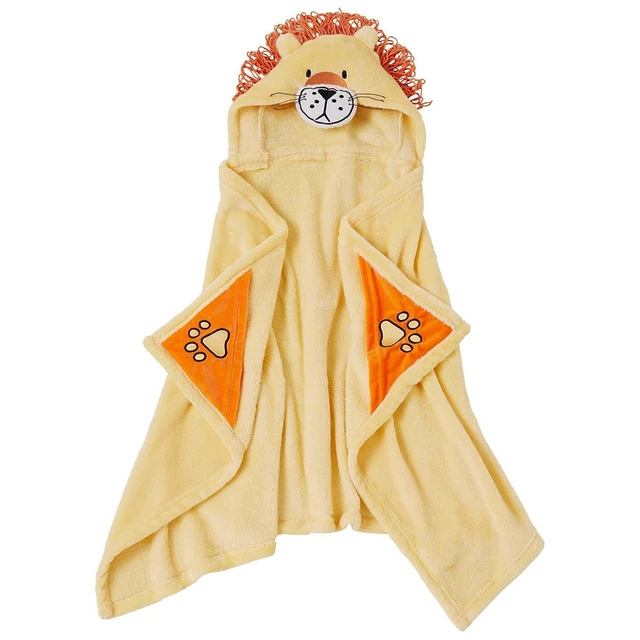 Alt view image 9 of 9 - Urban Dreams Safari Lion Mane 50 X 25 Inches Polyester Hooded Throw, Machine Washable, Golden