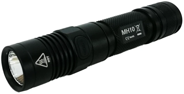 Alt view image 11 of 11 - Nitecore MH10 XM-L2 U2 Flashlight 1000 Lumens (1x 18650 or 2x CR123A Batteries)