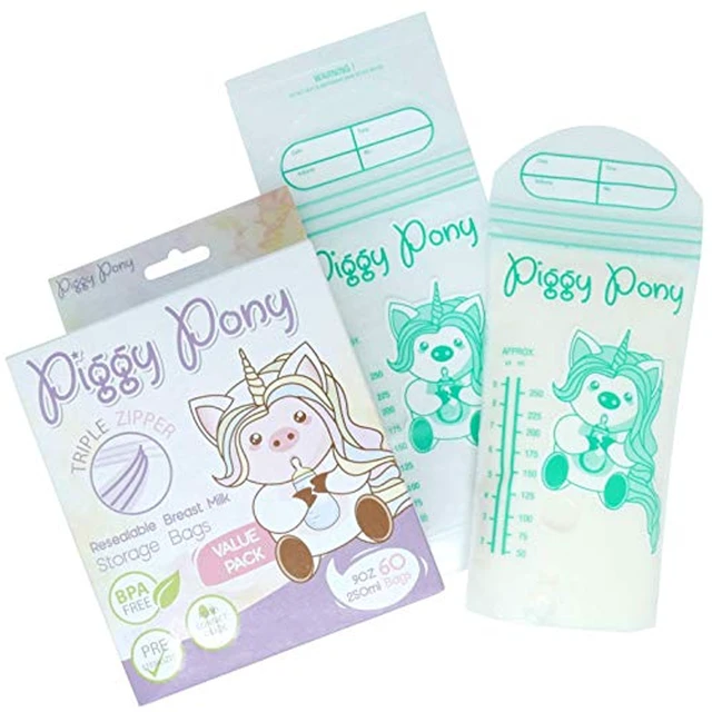 Alt view image 3 of 7 - 240 Triple Zipper Reusable Resealable 9oz BPA Free Breast Milk Storage Bags