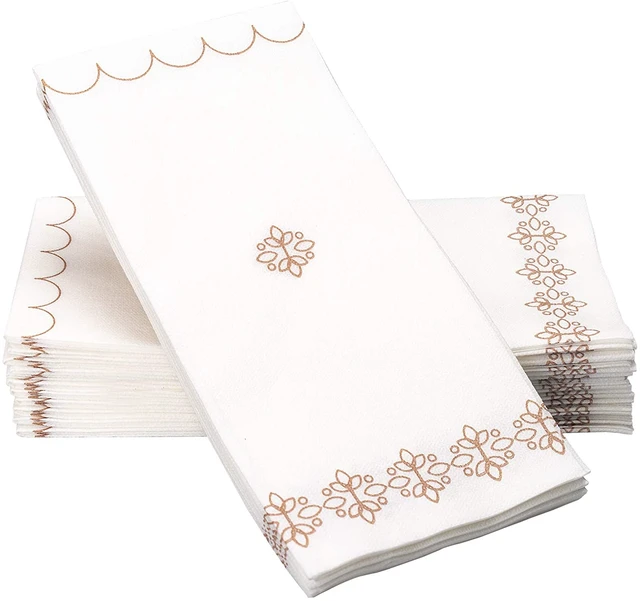 Alt view image 3 of 6 - 100 Pcs Rose Gold Disposable Plastic Cups Napkins Straws Party Dinnerware Set