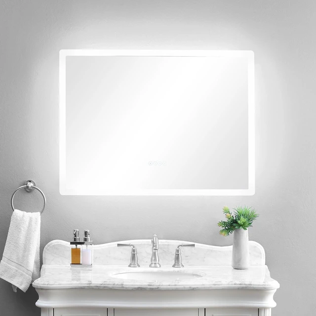 Main image of Eisen Home LED Bathroom Vanity Mirror 48x27 Lighted Bluetooth Anti-Fog Dimmable