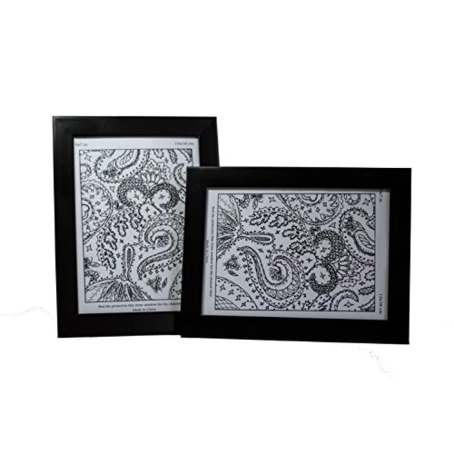 Alt view image 6 of 6 - Modern 2-Pack Black Picture Frames 4x6 or 5x7 Plexi Glass Display