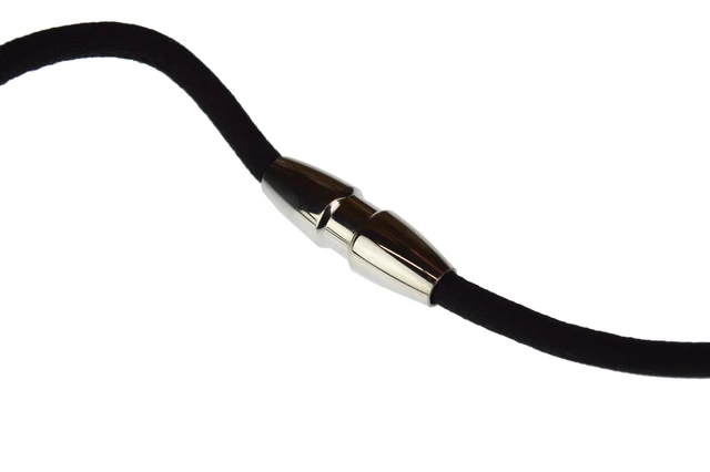 Alt view image 4 of 6 - Magnetic Breakaway Lanyard 32" Solid Black 2 mm Thick Multiple Purpose Lanyard