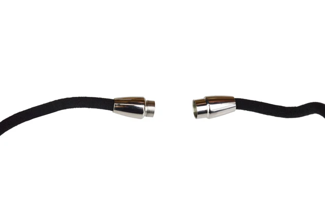Alt view image 5 of 6 - Magnetic Breakaway Lanyard 32" Solid Black 2 mm Thick Multiple Purpose Lanyard