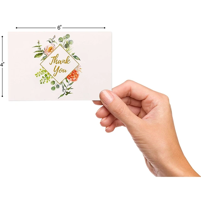 Alt view image 3 of 7 - 40 Pack Thank You Cards with Envelopes Bulk Set Stickers 4x6 Blank Minimalist