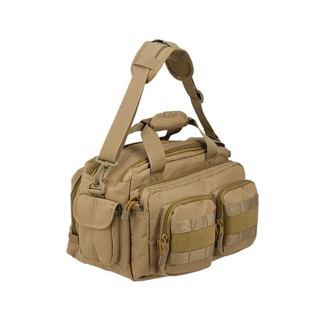 Alt view image 2 of 3 - Lancer Tactical CA-980 MOLLE Padded Pistol Case Shooting Range Bag - Tan