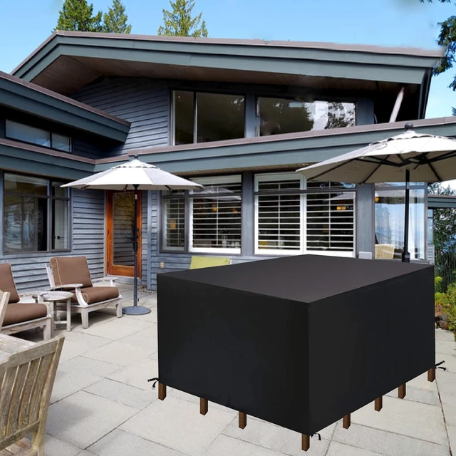 Alt view image 4 of 5 - Waterproof Outdoor Square Patio Table Chair Sofa Set Cover, 50"L x 50"W x 29H