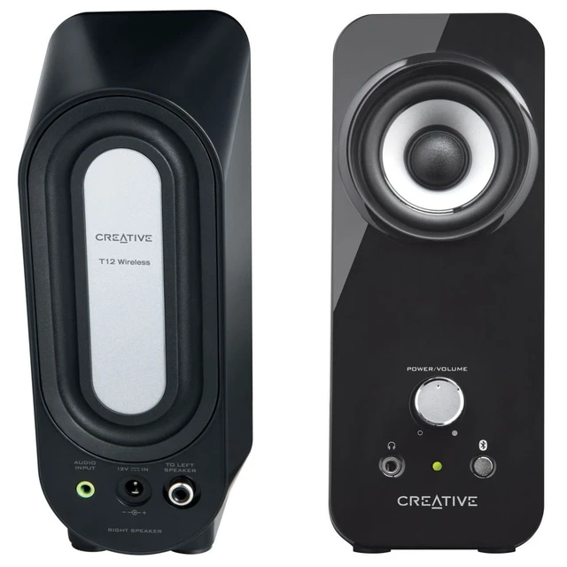 Alt view image 3 of 4 - Creative Inspire T12 2 Piece Computer Multimedia Speaker Wireless 2.0 Bluetooth