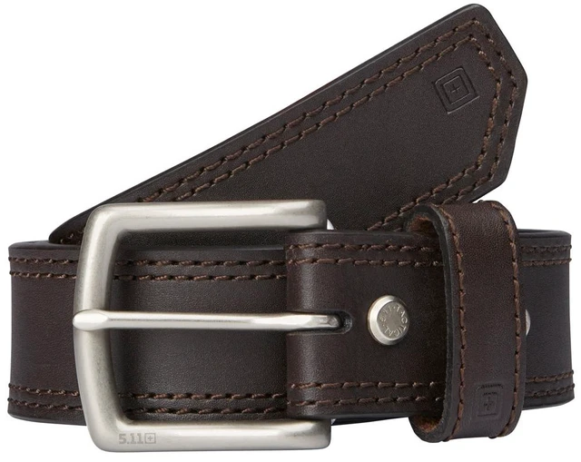 Main image of 5.11 Mens Premium Quality 1 1/2" Arc Matte 4mm Leather Duty Belt 59493 Brown S