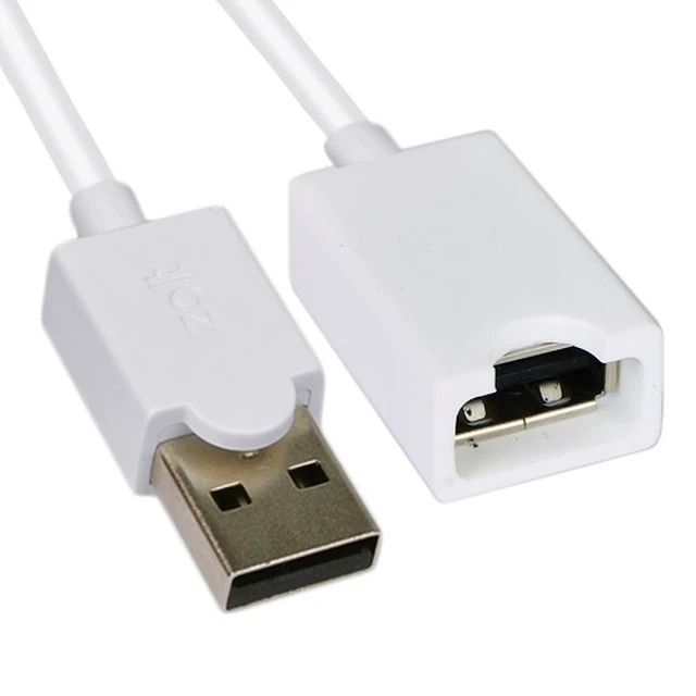 Alt view image 2 of 3 - 6' Zolt USB Type A to USB Female Type A Extension Cable - White