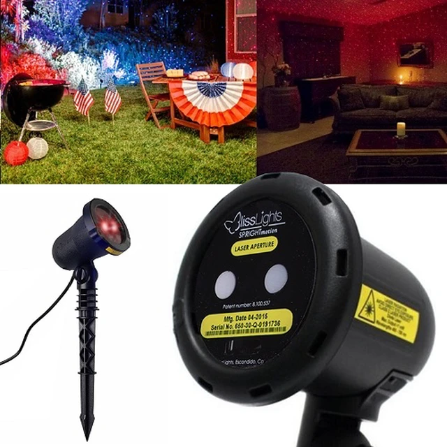 Alt view image 2 of 2 - BlissLights Outdoor/Indoor Spright Firefly Motion Laser Light With Timer-Red