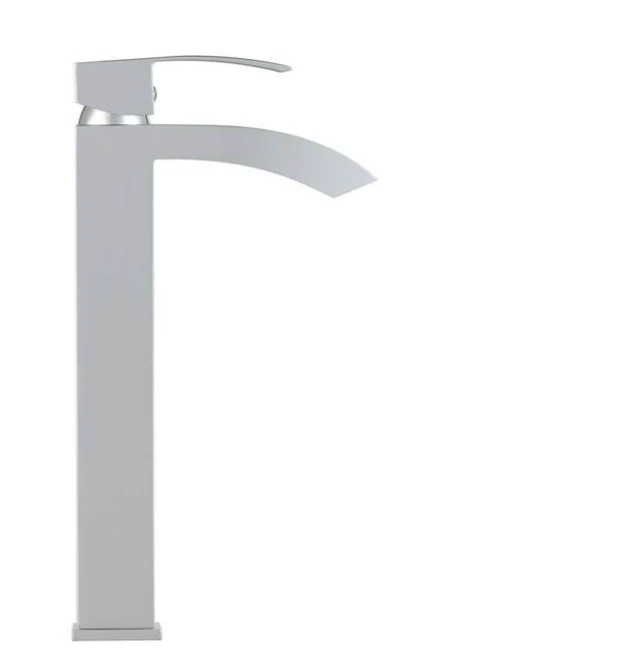 Alt view image 3 of 3 - Eisen Home 12" Single Handle Single Hole Vessel Bathroom Sink Faucet Polished