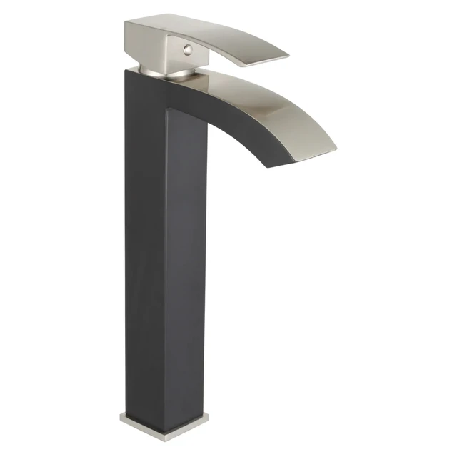 Alt view image 3 of 3 - Eisen Home 12" Single Hole Single Handle Vessel Sink Faucet Brushed Nickel New