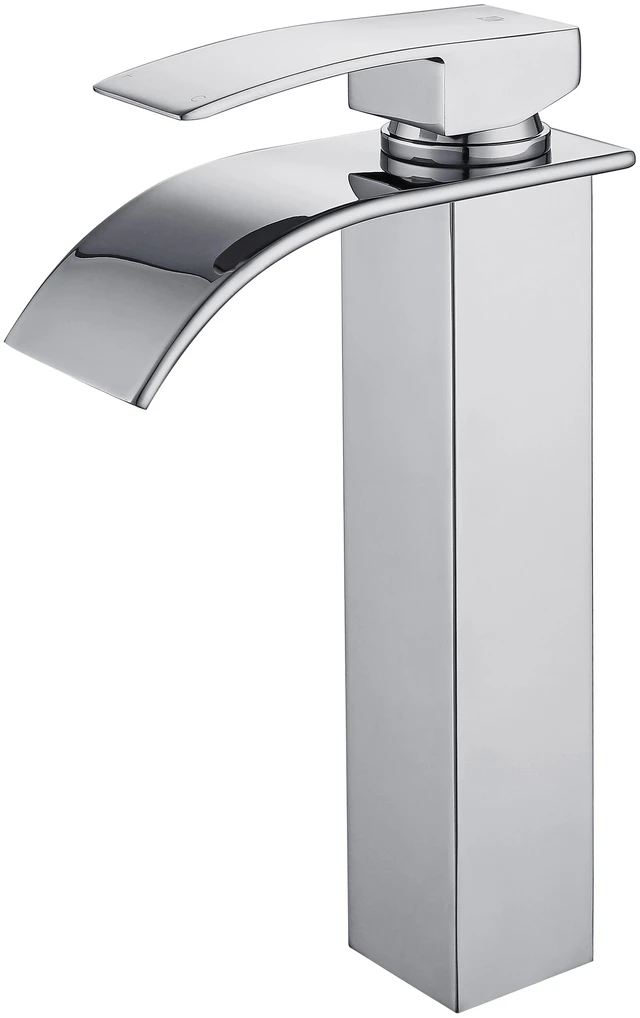 Main image of Eisen Home Raina 10" Vessel Sink Single Handle Bathroom Faucet Polished Chrome