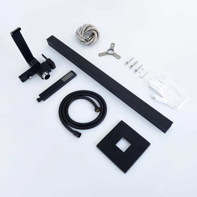Alt view image 7 of 7 - Eisen Home Sevenfalls 8015 Floor Mount Freestanding Bathtub Faucet Matte Black