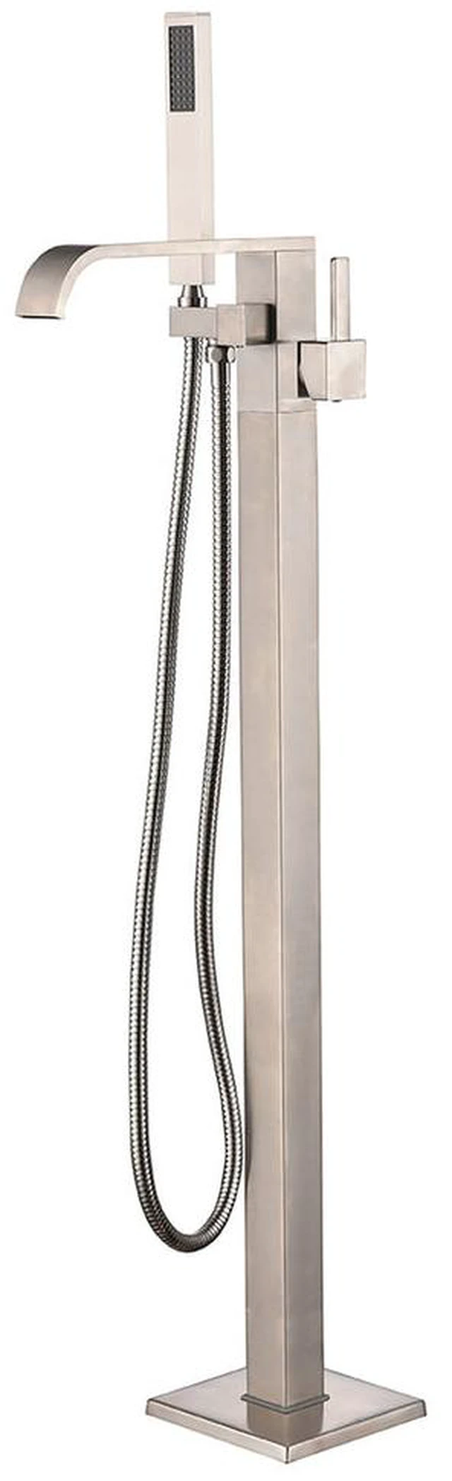 Main image of Eisen Home Sevenfalls Floor Mount Freestanding Bathtub Faucet Brushed Nickel New