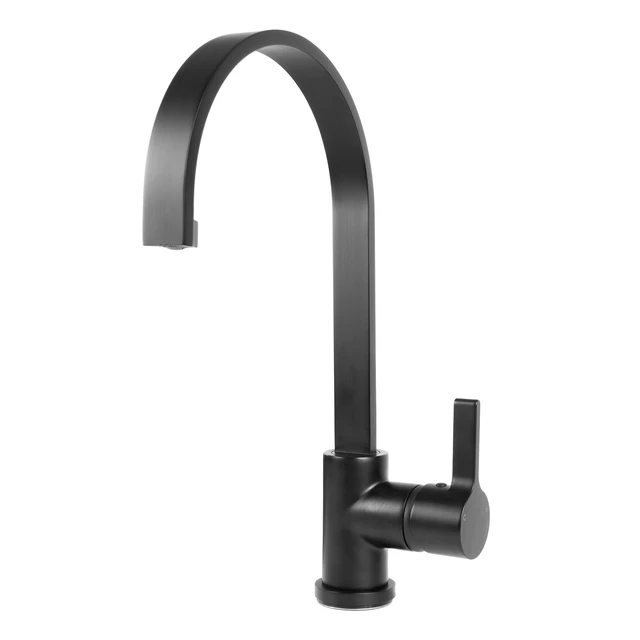 Alt view image 2 of 2 - Eisen Home Coral 16" Swivel Solid Brass Matte Black Single Handle Kitchen Faucet