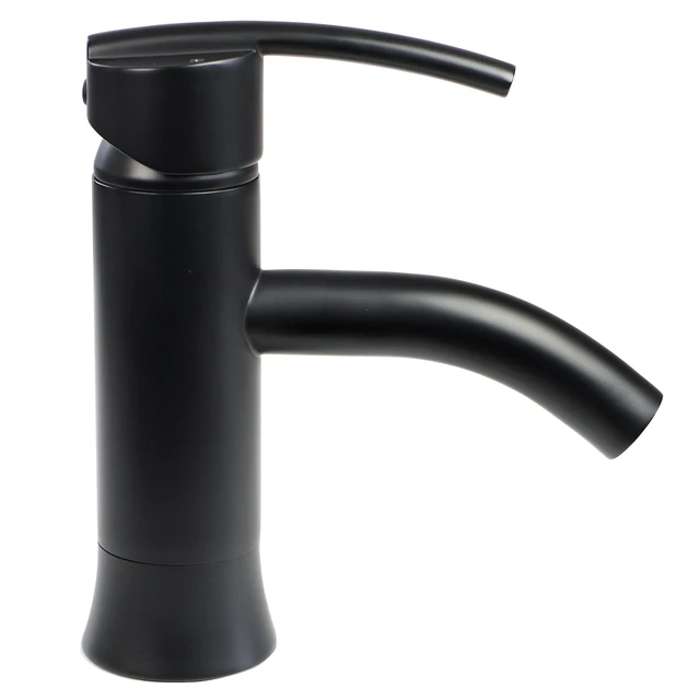 Alt view image 2 of 3 - Eisen Home Waverly 7" Single Hole Single Handle Bathroom Sink Vanity Faucet, Matte Black