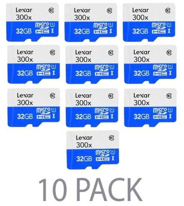 Main image of (10-Pack) Lexar 32GB High-Performance 300x Class 10 microSDHC UHS-I Memory Card