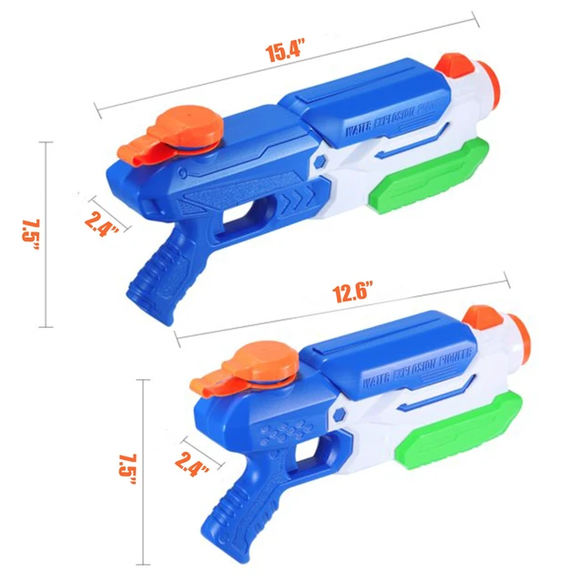 Alt view image 3 of 7 - Water Guns Kids 2 Pack , Small and Large, Super Water Blaster Soaker Long Range