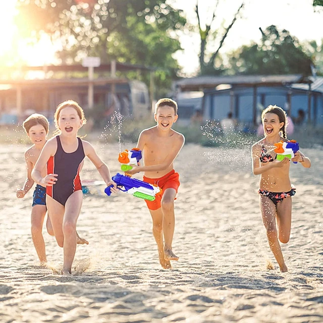 Alt view image 4 of 7 - Water Guns Kids 2 Pack , Small and Large, Super Water Blaster Soaker Long Range
