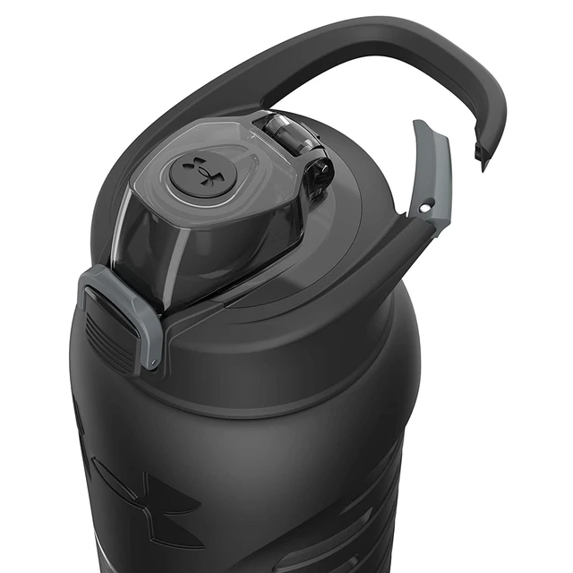 Alt view image 4 of 7 - Dominate Stainless Steel Water Bottle, 24oz, Silicon Body Grip, Vacuum Insulated, Leak Proof - Red - Small to Light Scratches