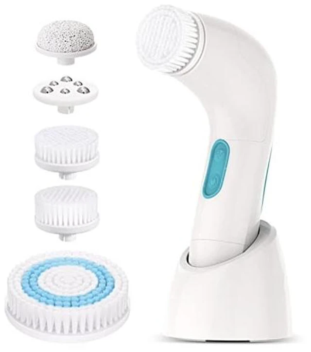 Alt view image 5 of 7 - Etereauty 5-in-1 Electric Facial Cleansing Brush Face Body Exfoliating Scrubber