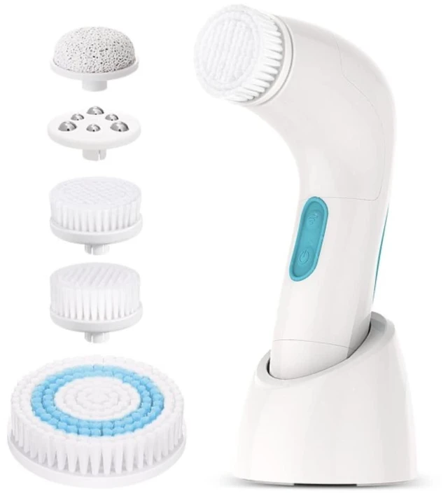 Alt view image 6 of 7 - Etereauty 5-in-1 Electric Facial Cleansing Brush Face Body Exfoliating Scrubber