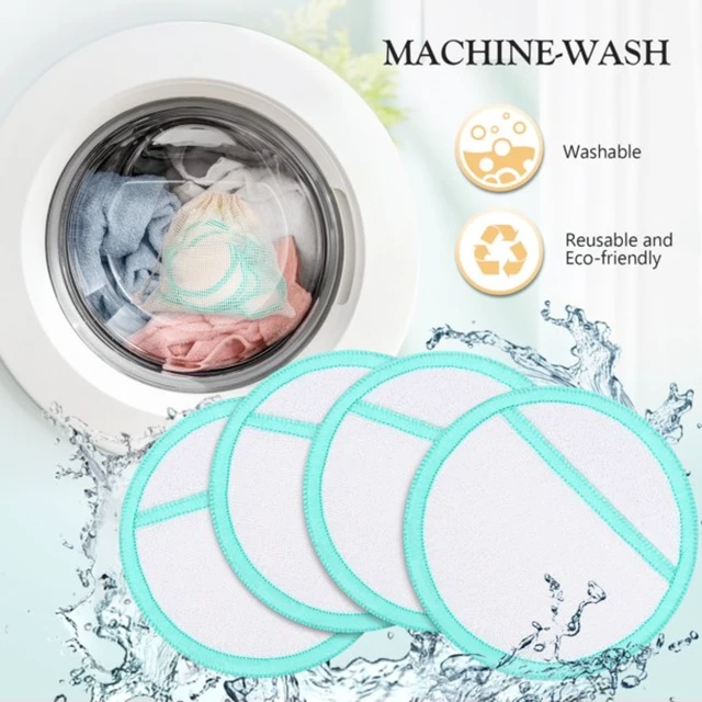 Alt view image 6 of 7 - 18pcs Reusable Makeup Remover Pads Facial Cleansing Brush Storage Pouch Set New