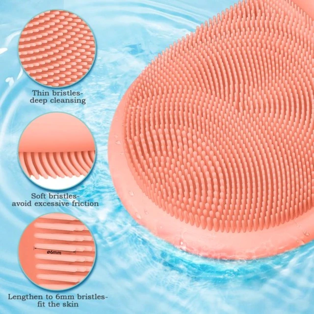Alt view image 4 of 7 - Silicone Facial Cleansing Brush Face Scrubber Exfoliating Exfoliator Skin Care