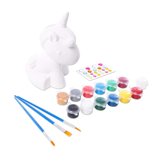 Alt view image 2 of 6 - Paint Your Own Unicorn Ceramic Piggy Bank DIY Art Craft Kit for Girls Ages 3-10