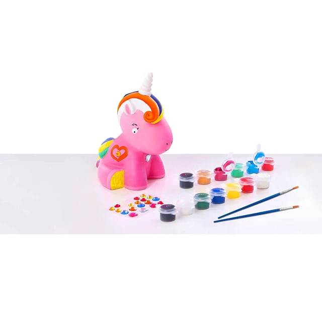 Alt view image 4 of 6 - Paint Your Own Unicorn Ceramic Piggy Bank DIY Art Craft Kit for Girls Ages 3-10