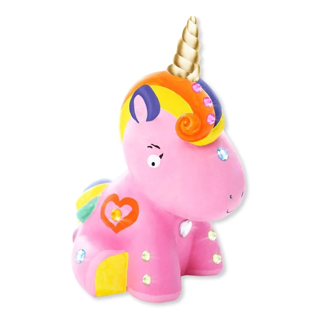Alt view image 3 of 6 - Paint Your Own Unicorn Ceramic Piggy Bank DIY Art Craft Kit for Girls Ages 3-10