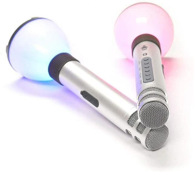 Alt view image 3 of 5 - 2 PCS Singing Machine SMM478 Bluetooth Wireless Karaoke Handheld Mic w/ Speaker
