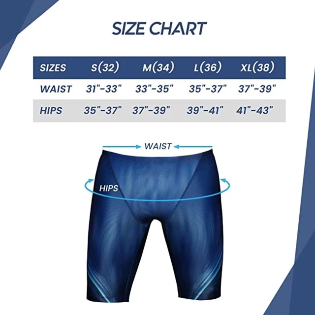 Alt view image 5 of 7 - Men's Swim Jammers Quick Dry Blue Swimsuit Professional Training Trunks S-XL New