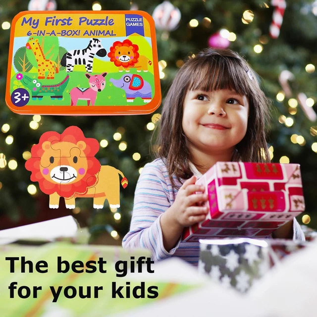 Alt view image 4 of 4 - 6-in-1 Wooden Animal Puzzles for Toddlers Ages 2-6 Educational Toy Gift