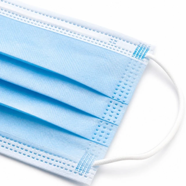 Alt view image 3 of 7 - 2000 PC 3-Ply Disposable Face Masks Blue Earloop Dental Protective Mask