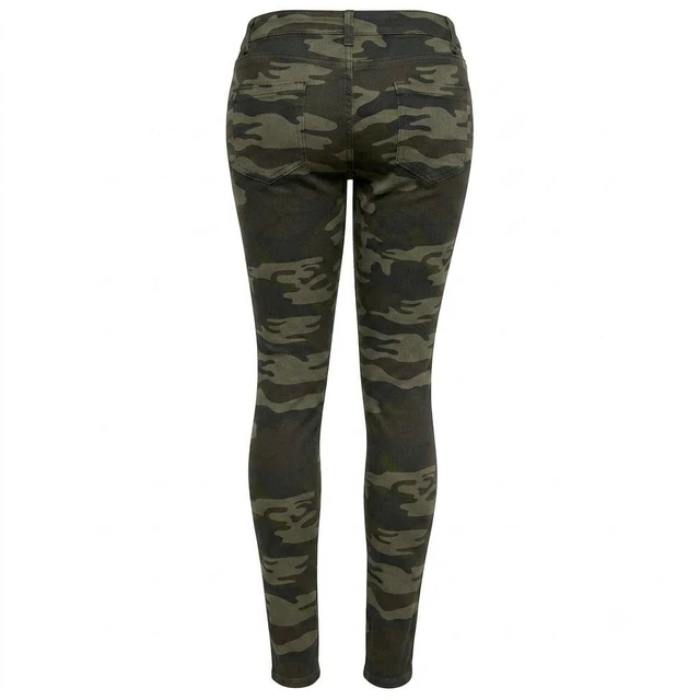 Alt view image 2 of 2 - La Bijou 611S Ultra Stretch Skinny Pants Jeggings for Women Juniors - Army, L