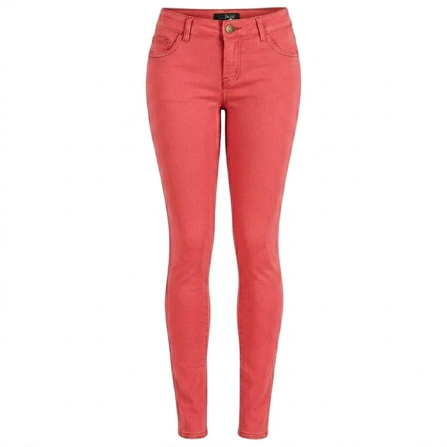 Main image of La Bijou 611S Ultra Stretch Skinny Pants Jeggings for Women Juniors, Coral, L