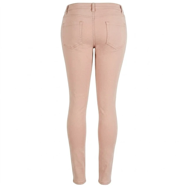 Alt view image 2 of 2 - La Bijou 611S Ultra Stretch Skinny Pants Jeggings for Women Juniors, Mauve, L