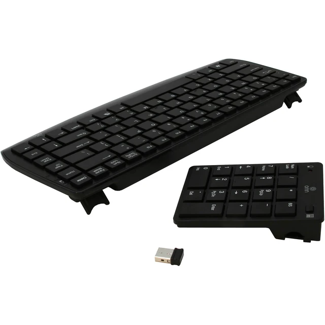 Alt view image 3 of 5 - Onn 2.4GHz 87-Key Wireless Keyboard & 18-Key Keypad w/ USB Receiver - Black
